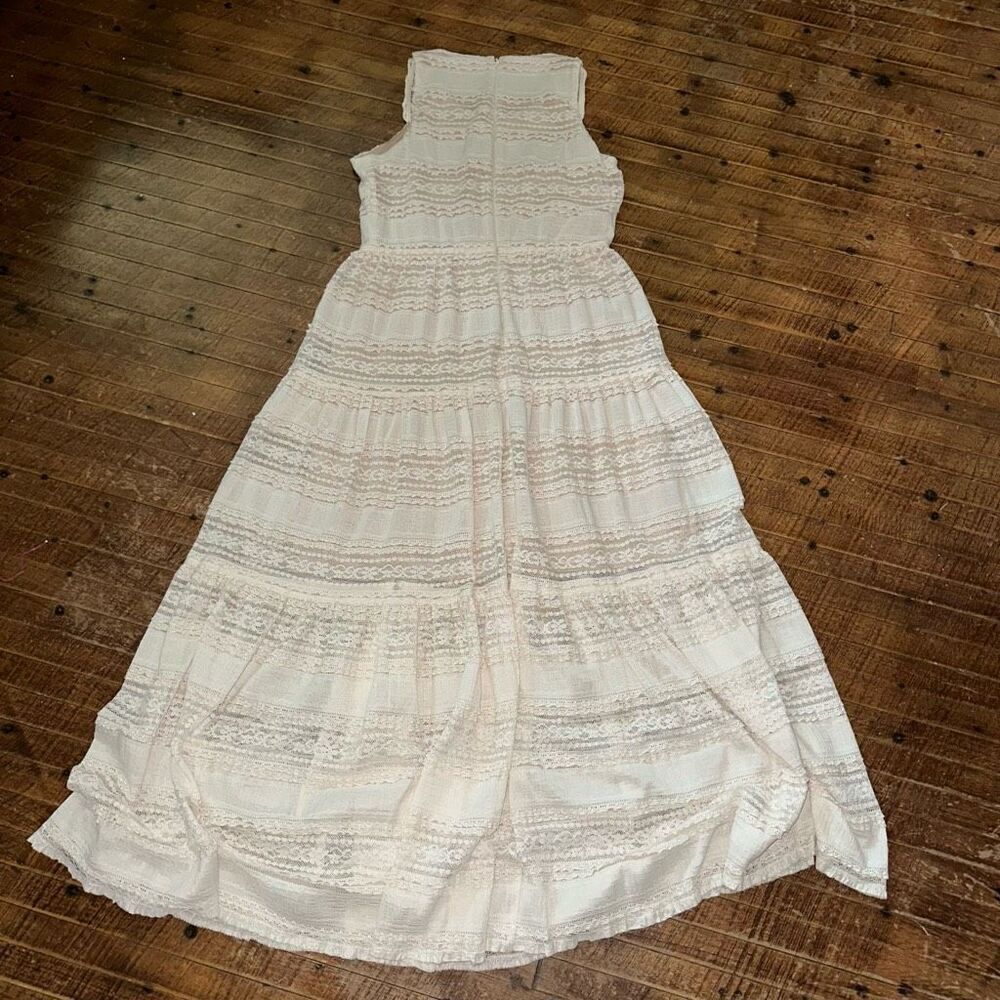 Eliza J cream lace romantic shower sleeveless 10P dress - Picture 3 of 4